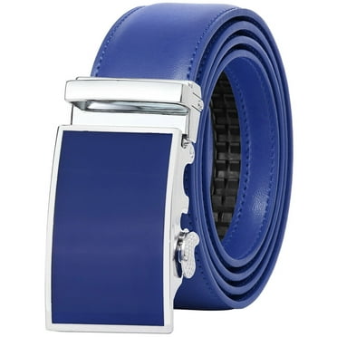 Falari Leather Dress Belt Ratchet Belt Holeless Automatic Buckle Adjustable Size