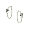 thumbnail image 1 of Falari Leopard Hoop Earring Rhinestone Crystal, 1 of 2