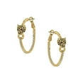 thumbnail image 1 of Falari Leopard Hoop Earring Rhinestone Crystal, 1 of 2