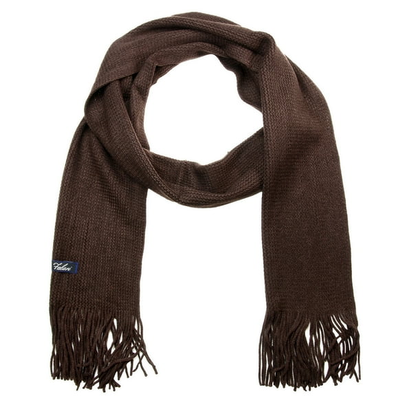 Falari Men Knitted Winter Scarf Brown