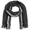 thumbnail image 1 of Falari Men Knitted Winter Scarf Dark Grey with Stripe, 1 of 2