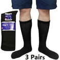 thumbnail image 1 of Falari Unisex Diabetic Crew Socks Physicians Approved & Doctor Recommended Socks for Circulatory Problems, Diabetes, Edema (Black,9-11,3PK), 1 of 6