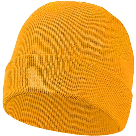 Falari Men Women Knitted Skully Beanie Hat Ski Cap Plain Solid Color Warm Great for Winter Gold
