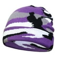 thumbnail image 1 of Falari Men Women Knitted Skully Beanie Hat Ski Cap Plain Solid Color Warm Great for Winter Purple Camouflage, 1 of 3