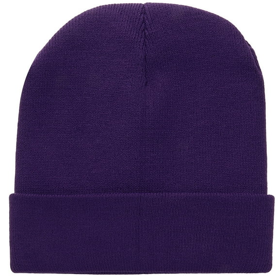 Falari Men Women Skull Knitted Beanie Hat Ski Cap Plain Solid Color Warm Great for Winter Dark Purple