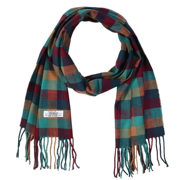 Falari Men Women Unisex Classic Soft Winter Scarf 78" x 12" - Dark Multi
