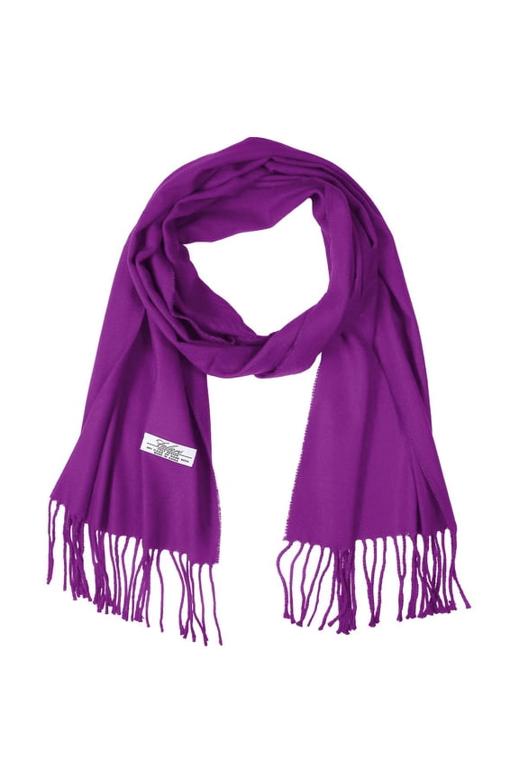 Men Women Unisex Classic Soft Winter Scarf 78" x 12" - Plum