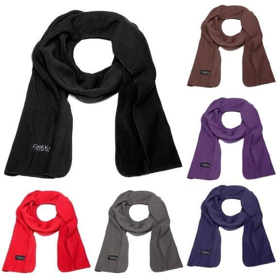 Falari Men Women Unisex Fleece Scarf Black
