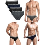 Falari Men's 4-Pack Bamboo Rayon Ultra Soft Lightweight Breathable Briefs