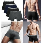 Falari Men's 4-Pack Boxer Briefs Bamboo Rayon Ultra Soft Lightweight Breathable