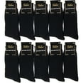 thumbnail image 1 of Falari Men's Black Dress Socks, 10 Pairs Pack, Size 10-13, Fits Shoe Size 6-10, 1 of 5