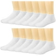 thumbnail image 1 of Falari Men's Ultimate Cushioned Cotton Ankle Socks 6 or 12 Pack, 1 of 2