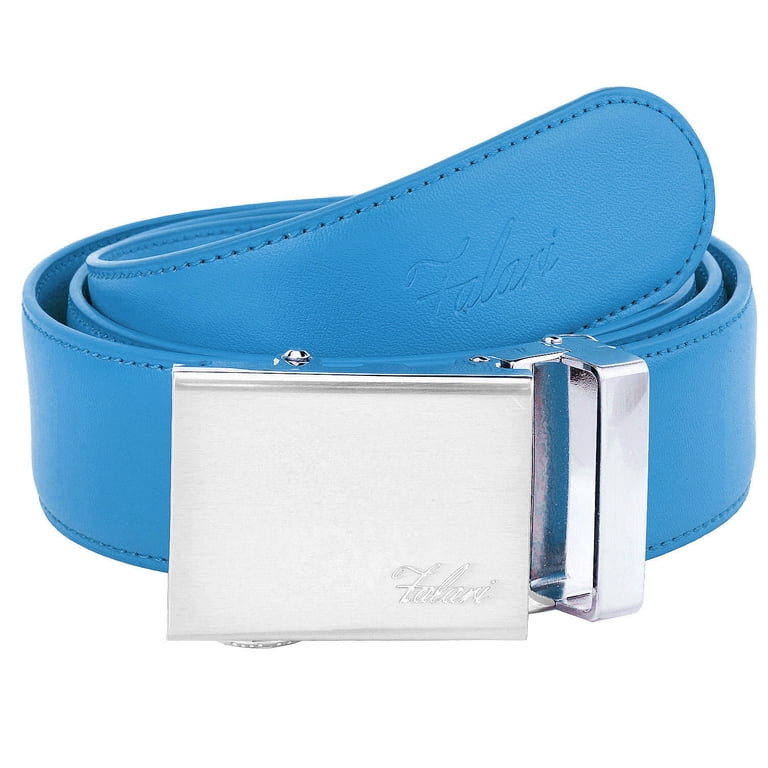 Falari Mens Genuine Leather Ratchet Dress Belt Automatic Sliding Buckle -  20 Variety Colors - Trim to Fit - Walmart.com