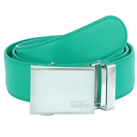Falari Mens Genuine Leather Ratchet Dress Belt Automatic Sliding Buckle - 20 Variety Colors - Trim to Fit