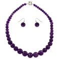 thumbnail image 1 of Falari Natural Gemstone Necklace Earring Set, 1 of 3