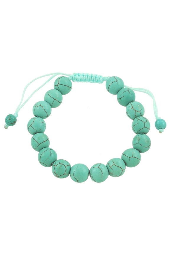 Natural Gemstone Shamballa Style Bracelet