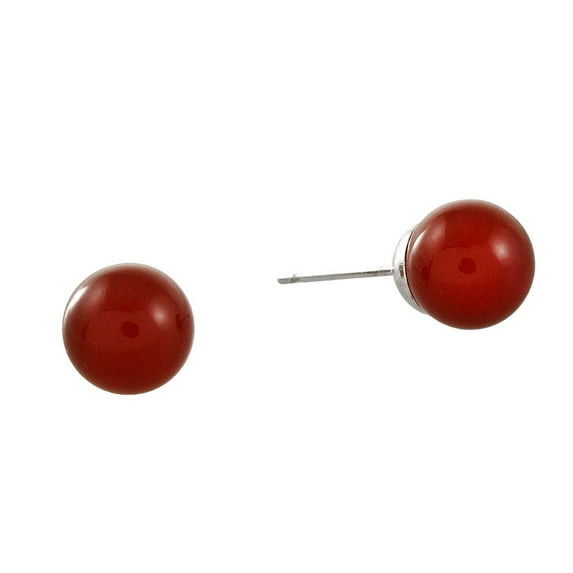 Falari Natural Gemstone Stud Earring 8mm Stone