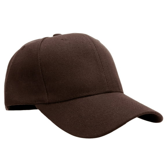 Falari Plain Blank Baseball Cap Adjustable Size for Outdoor Activities Brown