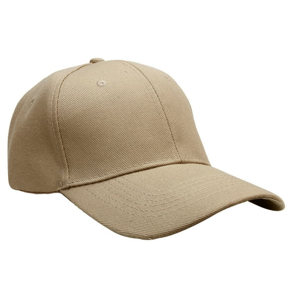 Falari Plain Blank Baseball Cap Adjustable Size for Outdoor Activities Khaki