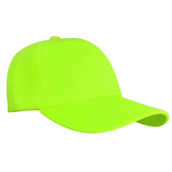 Falari Plain Blank Baseball Cap Adjustable Size for Outdoor Activities Neon Green