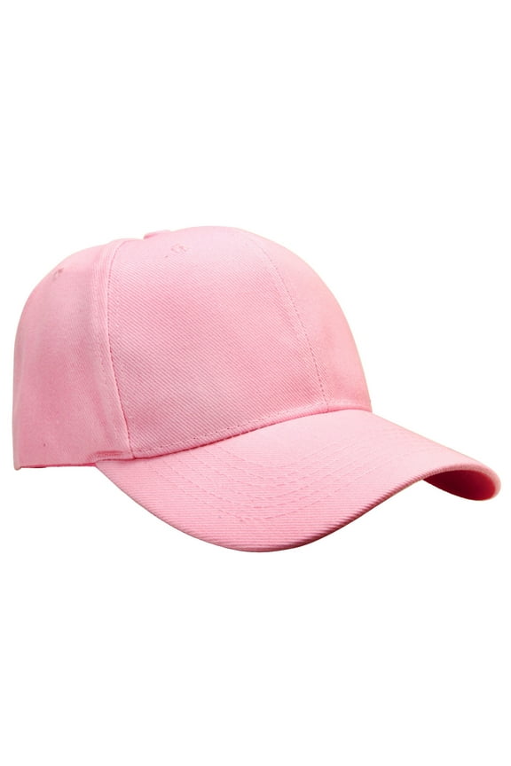 Plain Blank Baseball Cap Adjustable Size for Outdoor Activities Pink