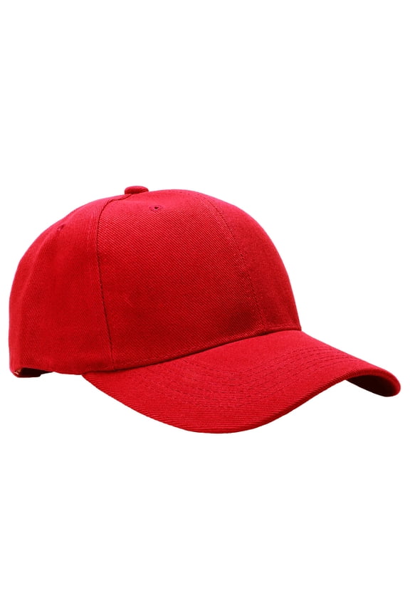 Plain Blank Baseball Cap Adjustable Size for Outdoor Activities Red
