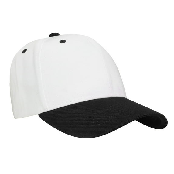 Falari Plain Blank Baseball Cap Adjustable Size for Outdoor Activities White/Black