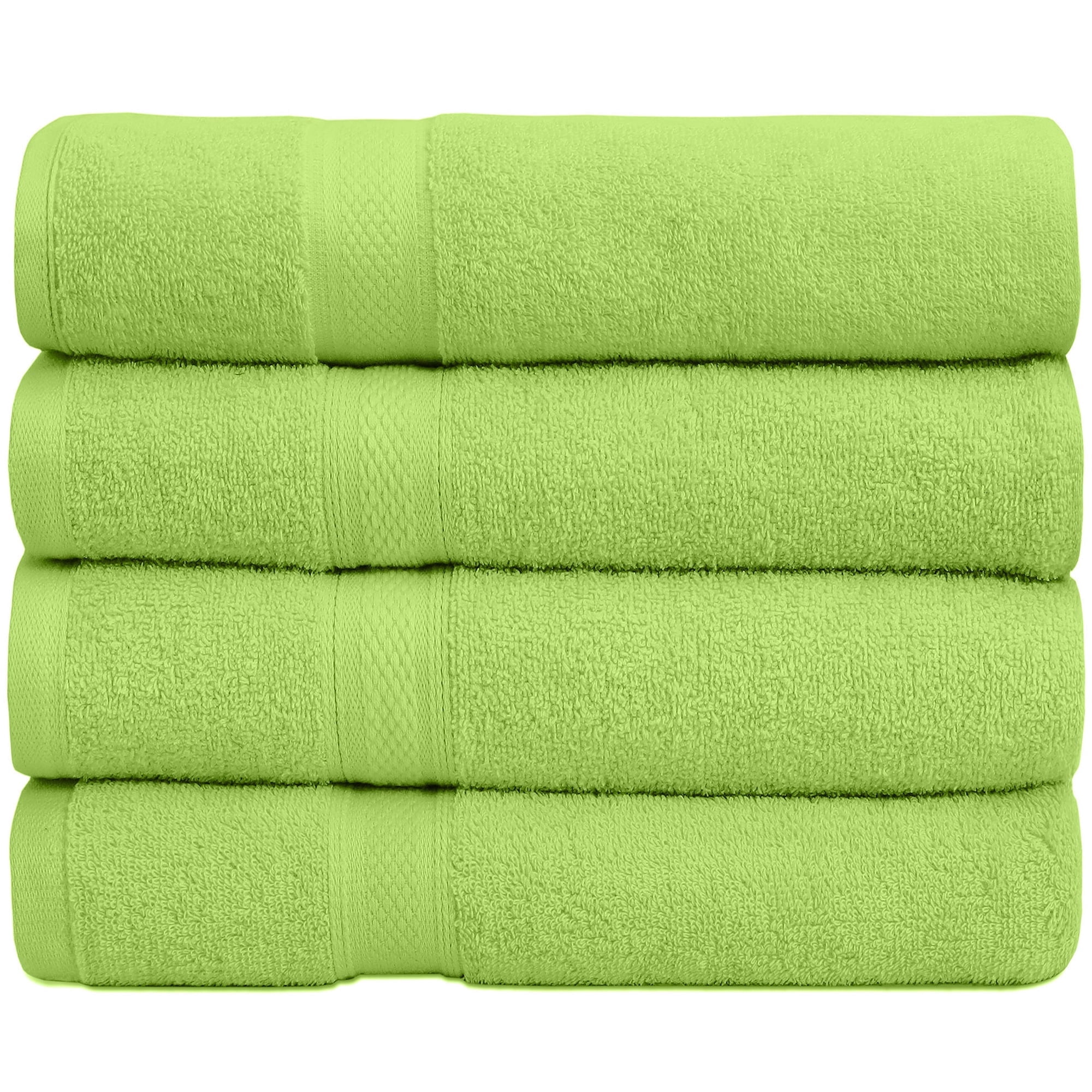 Falari Premium Bath Towel Set 100% Ring Spun Cotton Towels for Home Hotel Spa Extra Large 27x54 Maximum Softness and Absorbency 4-Pack Green