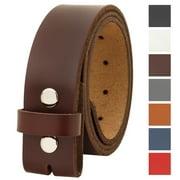 Falari Replacement Genuine Leather Belt Strap Without Buckle Snap on Strap 1.5 Wide 8005