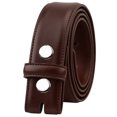 thumbnail image 1 of Falari Replacement Leather Dress Belt Strap Without Buckle Snap on Strap 33mm fit 35mm Buckle - Dark Brown XL, 1 of 7