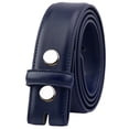 thumbnail image 1 of Falari Replacement Leather Dress Belt Strap Without Buckle Snap on Strap 33mm fit 35mm Buckle - Navy M, 1 of 7