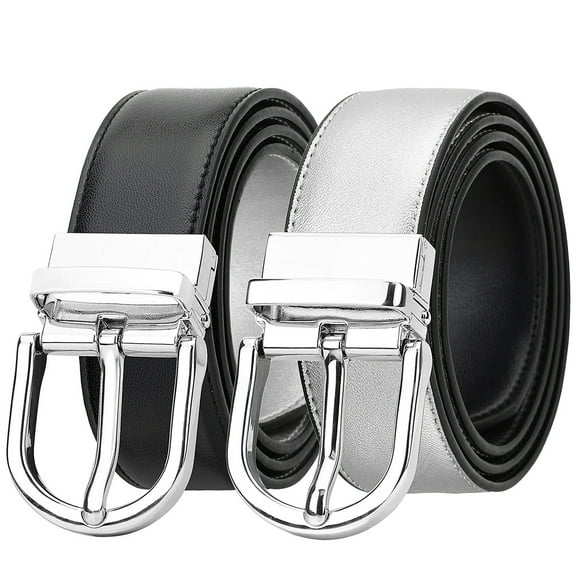 Falari Reversible Buckle Fashion Genuine Leather Belt For Women Youth Kids Girl and Boy