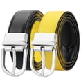 thumbnail image 1 of Falari Reversible Buckle Fashion Genuine Leather Belt For Women Youth Kids Girl and Boy, 1 of 6