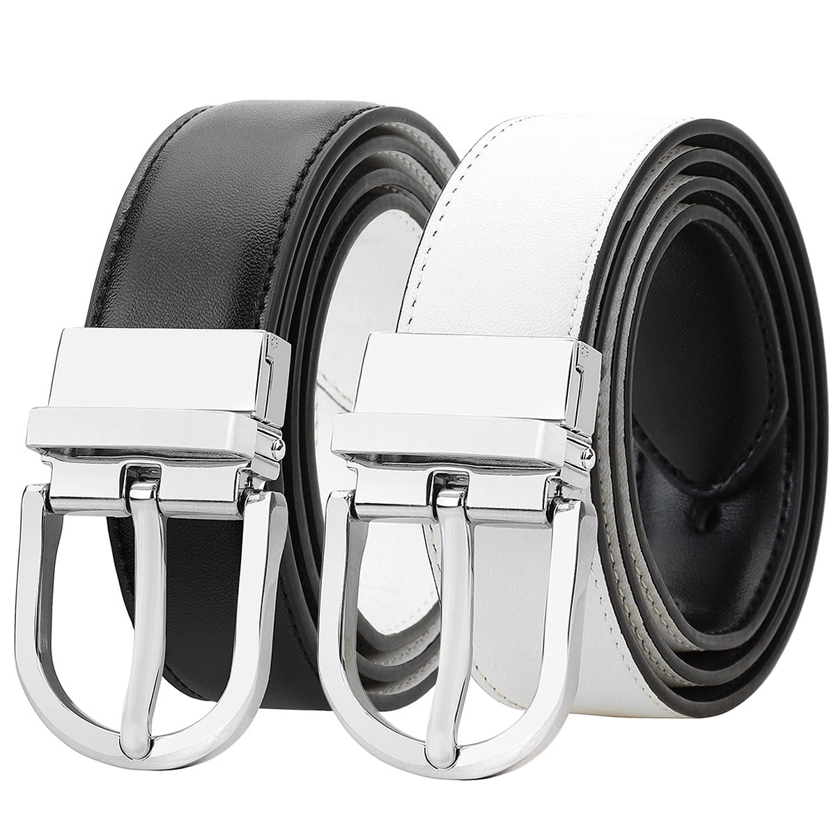 Falari Reversible Buckle Fashion Genuine Leather Belt For  display picture 3