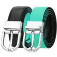 thumbnail image 1 of Falari Reversible Buckle Fashion Genuine Leather Belt For Women Youth Kids Girl and Boy, 1 of 6