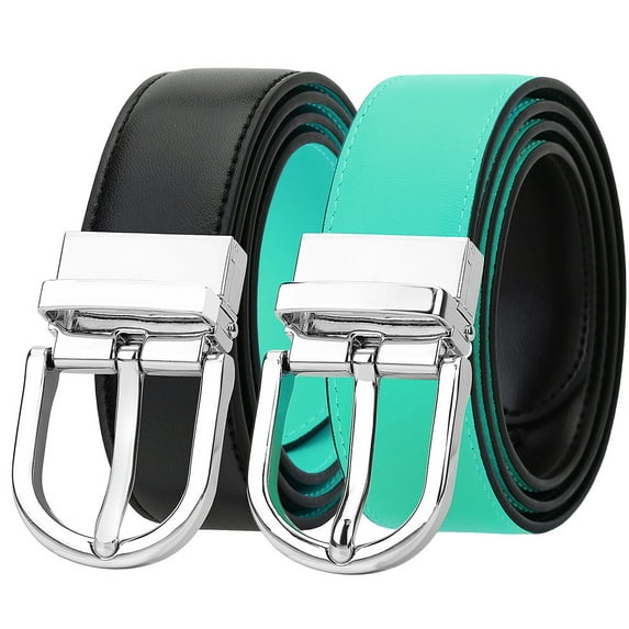 Falari Reversible Buckle Fashion Genuine Leather Belt For Women Youth Kids Girl and Boy