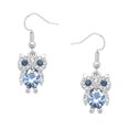 thumbnail image 1 of Falari Rhinestone Crystal Owl Shaped Earring Light Sapphire E0346-LSAP, 1 of 3
