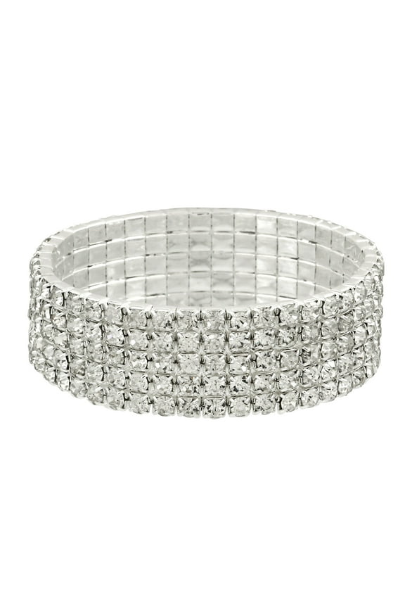 Rhinestone Crystal Stretch Bracelet Sparkle Wedding