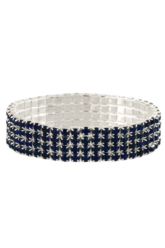 Rhinestone Crystal Stretch Bracelet Sparkle Wedding