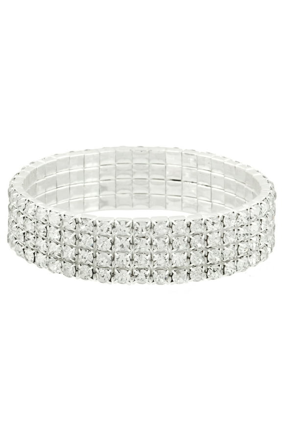 Rhinestone Crystal Stretch Bracelet Sparkle Wedding