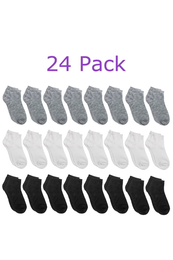 Toddler Girls Kids Cotton Socks 12/24 Pairs Assorted 2-4 Years (24 Pairs)