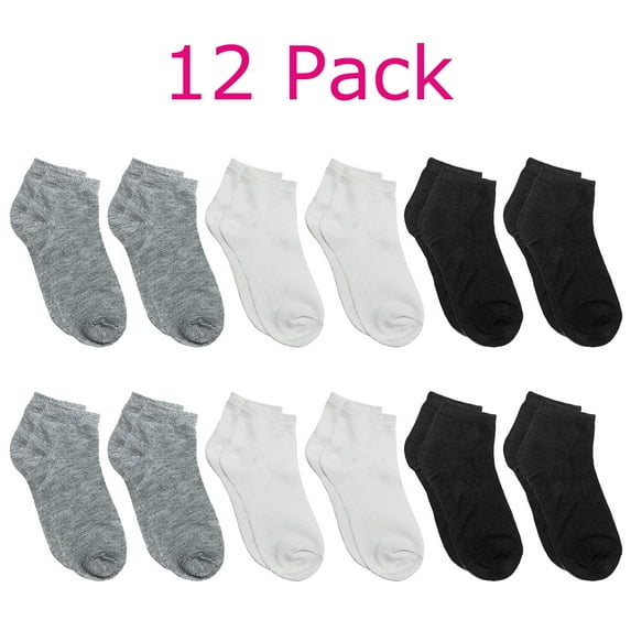 Falari Toddler Girls Kids Cotton Socks 12/24 Pairs Assorted 6 Month - 2 Years (12 Pairs)