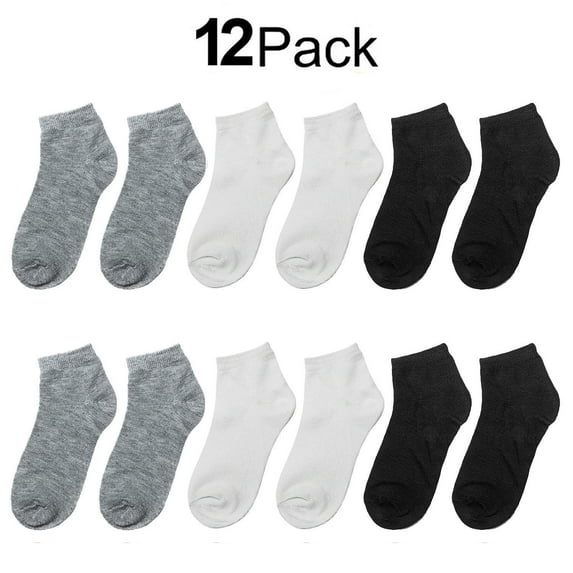 Falari 12/24 Pairs Boy Toddler Kids Cotton Socks Assorted 4-6 Years (12 Pairs)
