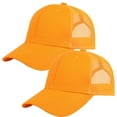 thumbnail image 1 of Falari Trucker Hat 2-Piece Set, 6 Panel, Cotton Mesh, Adjustable Size Baseball Cap - Gold & Gold, 1 of 7