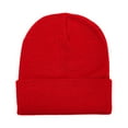 thumbnail image 1 of Falari Unisex Beanie Cap Knitted Warm Solid Color Red, 1 of 1