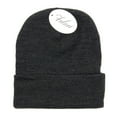thumbnail image 1 of Falari Unisex Beanie Cap Knitted Warm Solid Color Dark Grey, 1 of 2