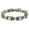 thumbnail image 1 of Falari Vintage Acrylic Crystal Antique Silver Stretch Bracelet, 1 of 3