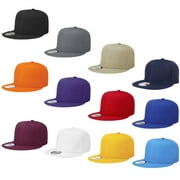 Falari Wholesale 12 Pack Snapback Hat Cap Hip Hop Style Flat Bill Blank Solid Color Adjustable Size Assorted Group 1 (Solid)
