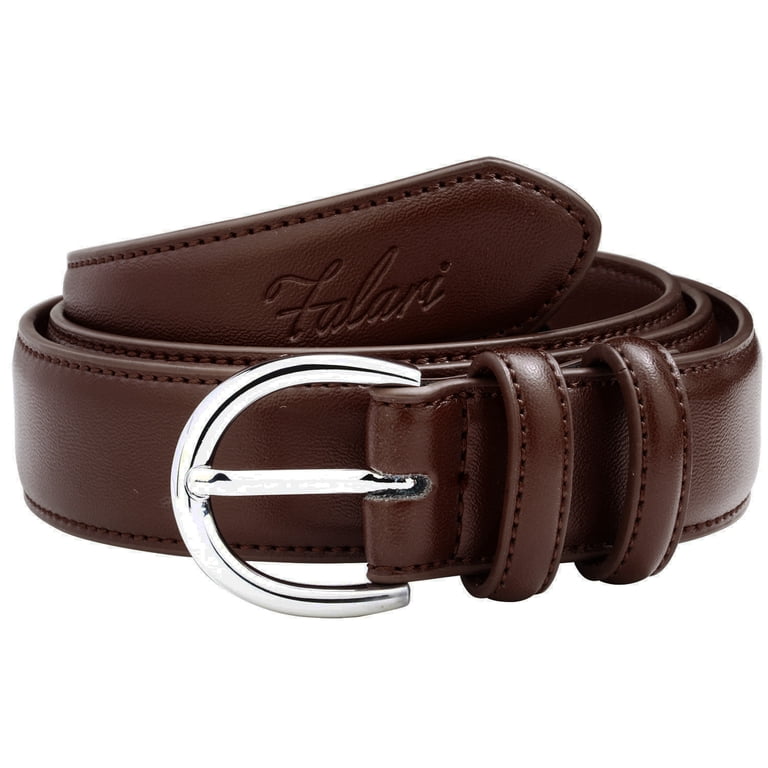 Falari Women's Genuine Leather Fashion Belt, Dark Brown photo 1