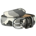 thumbnail image 1 of Falari Women Genuine Leather Belt Fashion Dress Belt With Single Prong Buckle Grey Camouflage XL, 1 of 3